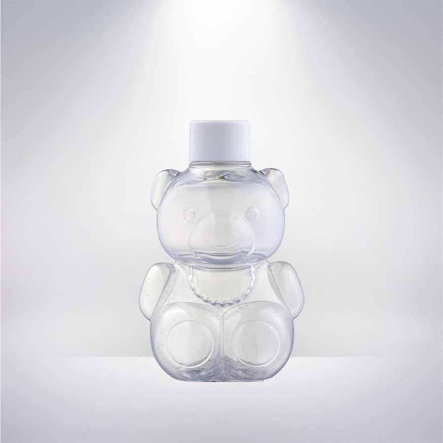 Garrafa de Urso PET 200ml 24410 Tampa de Rosca