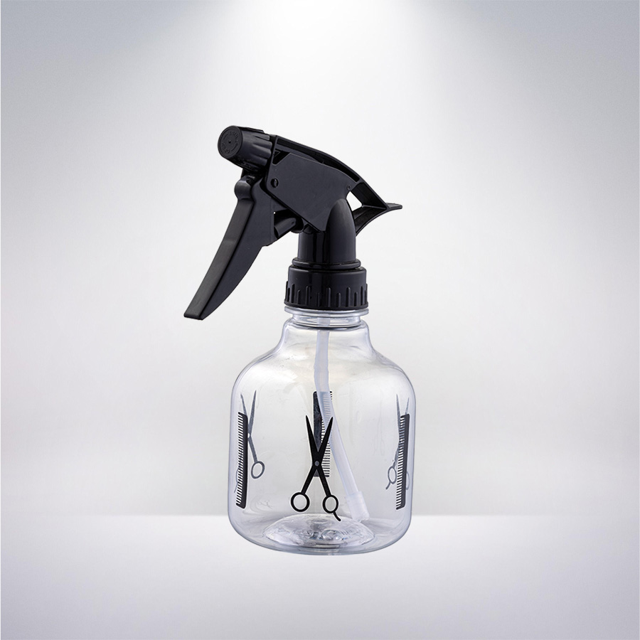 Pulverizador de gatilho para cuidados com o cabelo redondo PET 250ml 28400 tipo A